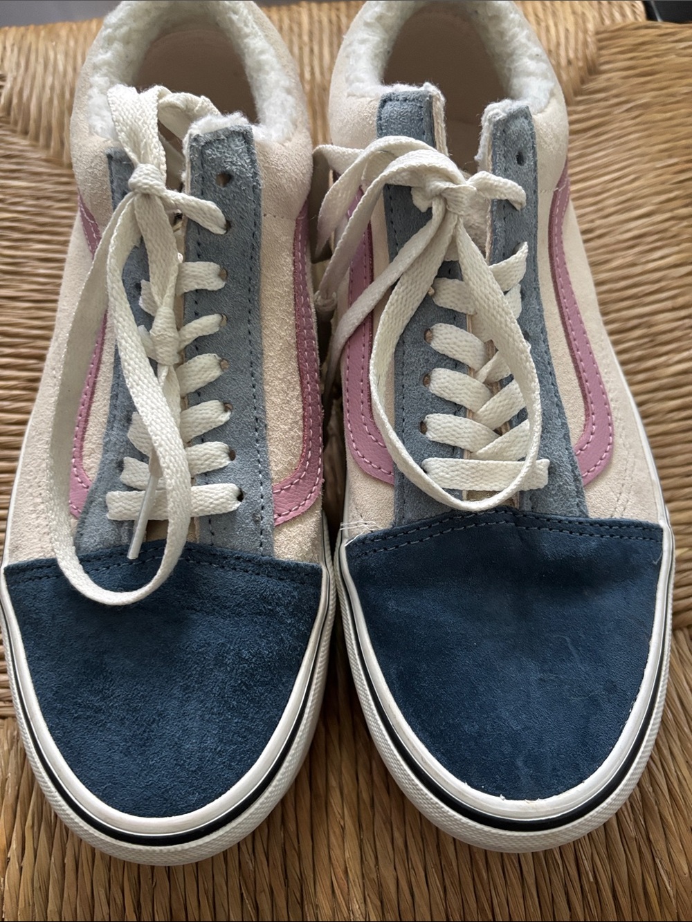 Vans Old Skool Stackform Pink/Blue Suede